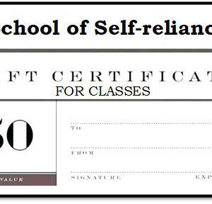 GIFT CERTICATE FOR CLASSES
